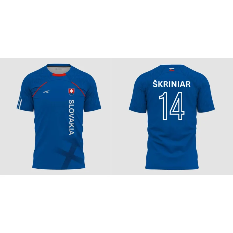 Futbalový dres Slovensko Slovakia Milan Škriniar modrý detský
