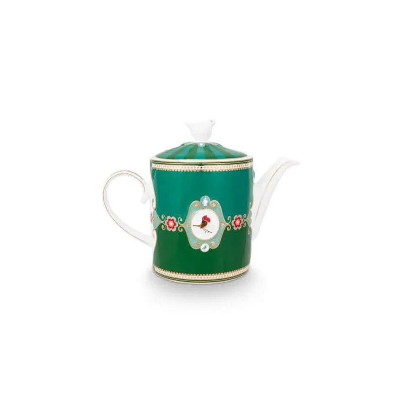 Pip Studio Love Birds čajová konvice 1,3 l, zelená