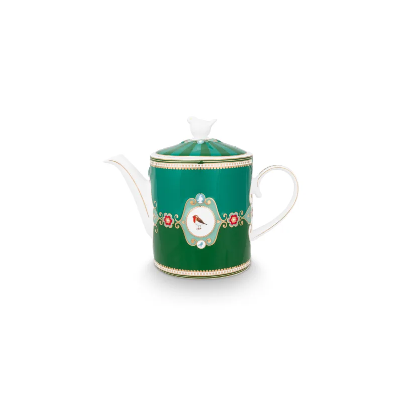 Pip Studio Love Birds čajová konvice 1,3 l, zelená