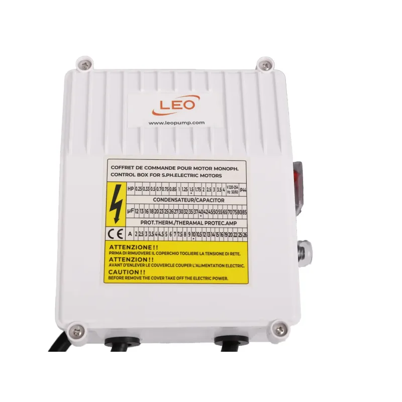 Leo 5DWm4/7-1,3P 230V 1,3kW ponorné čerpadlo s plavákom a so spínacou skriňou s káblom 15m