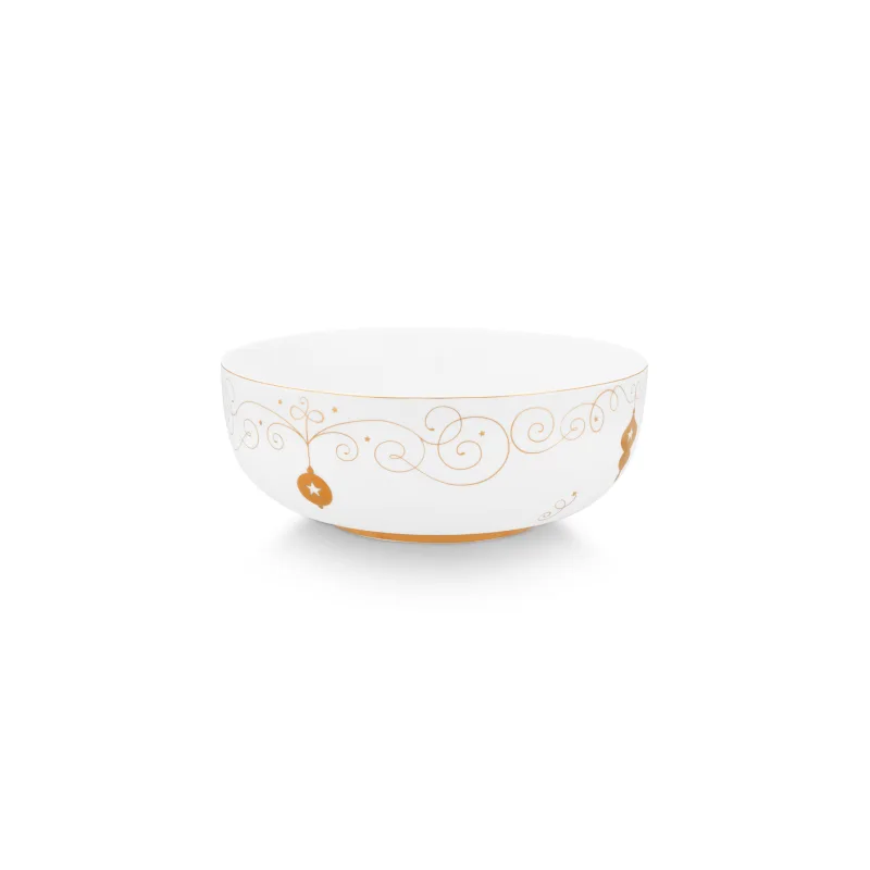 Pip Studio Royal Winter miska Ø 23cm, bílá