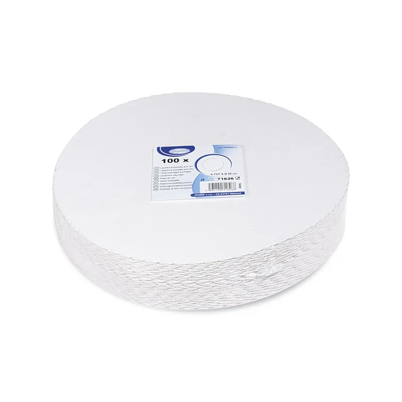 Lepenkové podložky pod dort Ø 26 cm RECY [100 ks] (71626-12A)