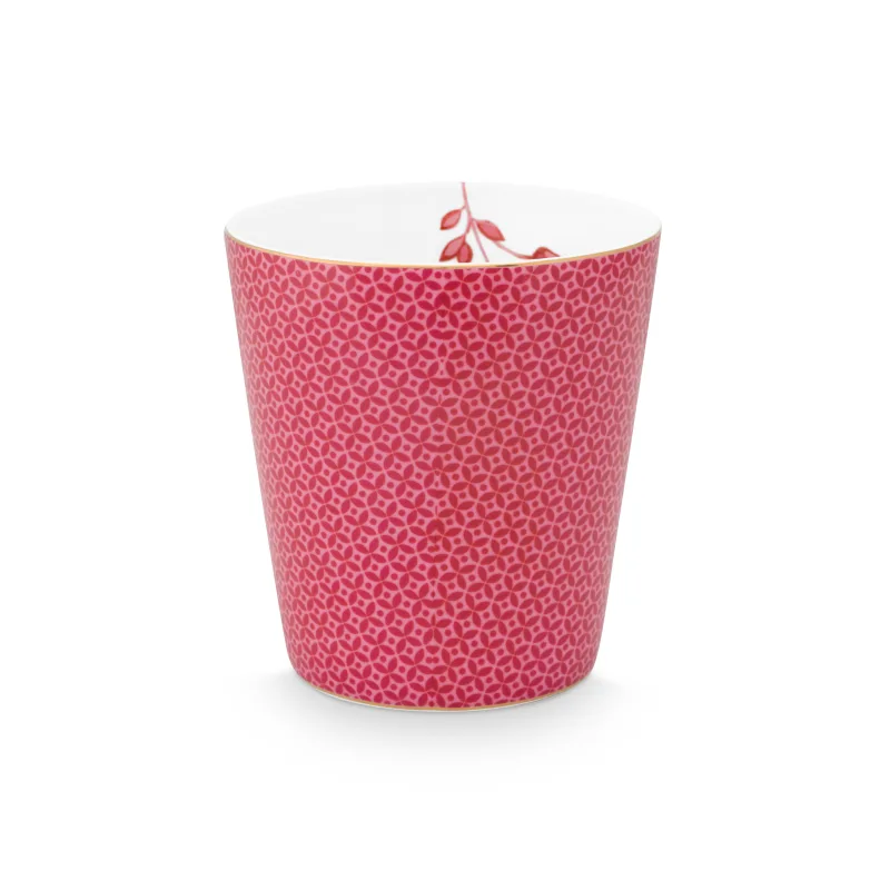 Pip Studio Royal tiles hrnek bez ucha 270ml, růžovo-bílý