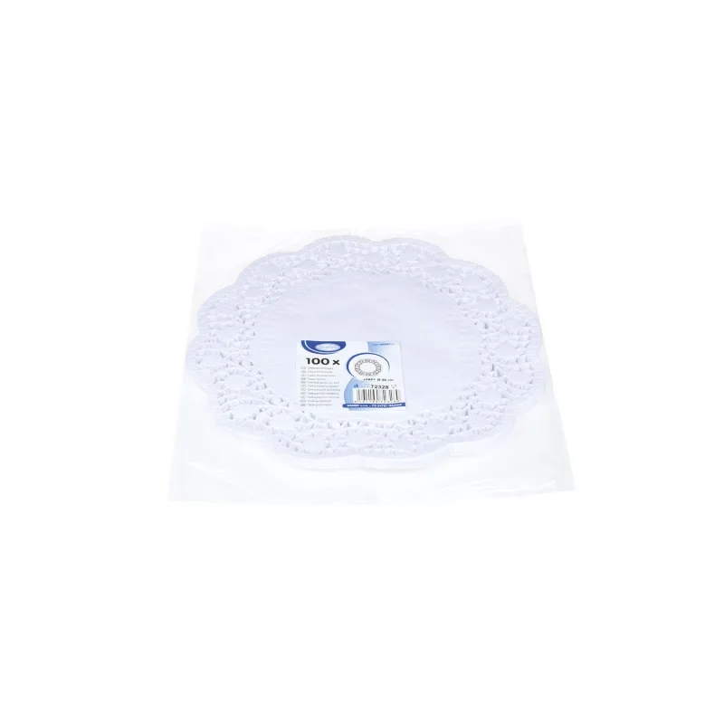 Dekorativní krajky kulaté Ø 28 cm [100 ks] (72328)