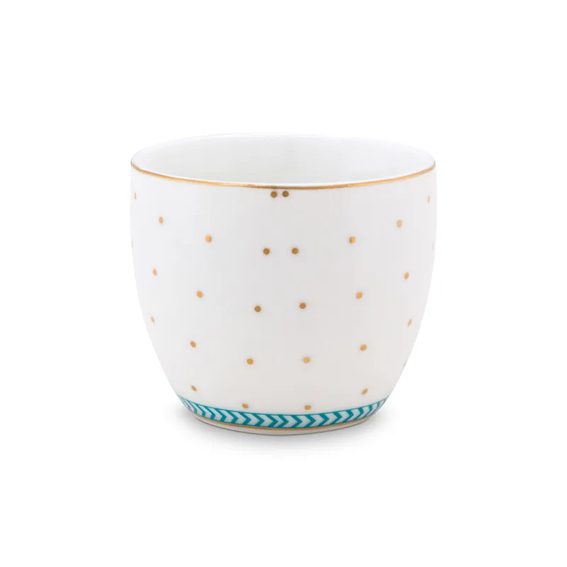 Pip Studio Jolie Dots Gold Kalíšek na vajíčko, bílý