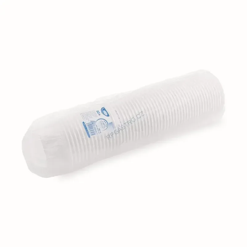 Polévková miska bílá (PP) 350 ml, Ø 127 mm [50 ks] (74313)
