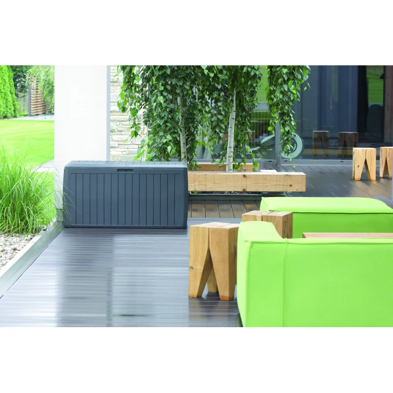 Prosperplast s.r.o. Záhradný box BOXE BOARD antracit 116cm - 290L
