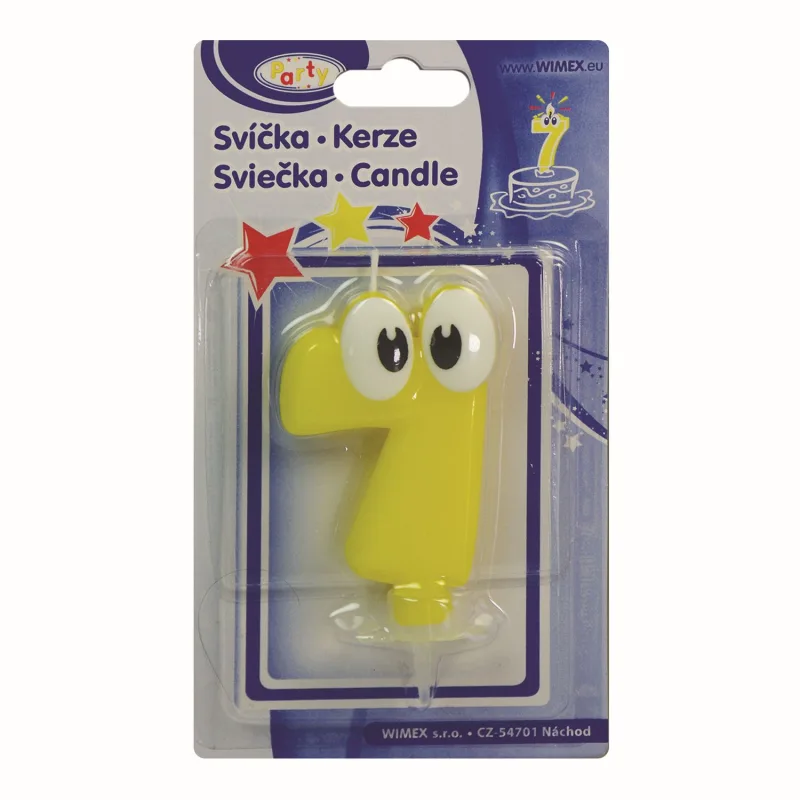 Číslová svíčka se stojánkem (7) 80 mm [1 ks] (37307)