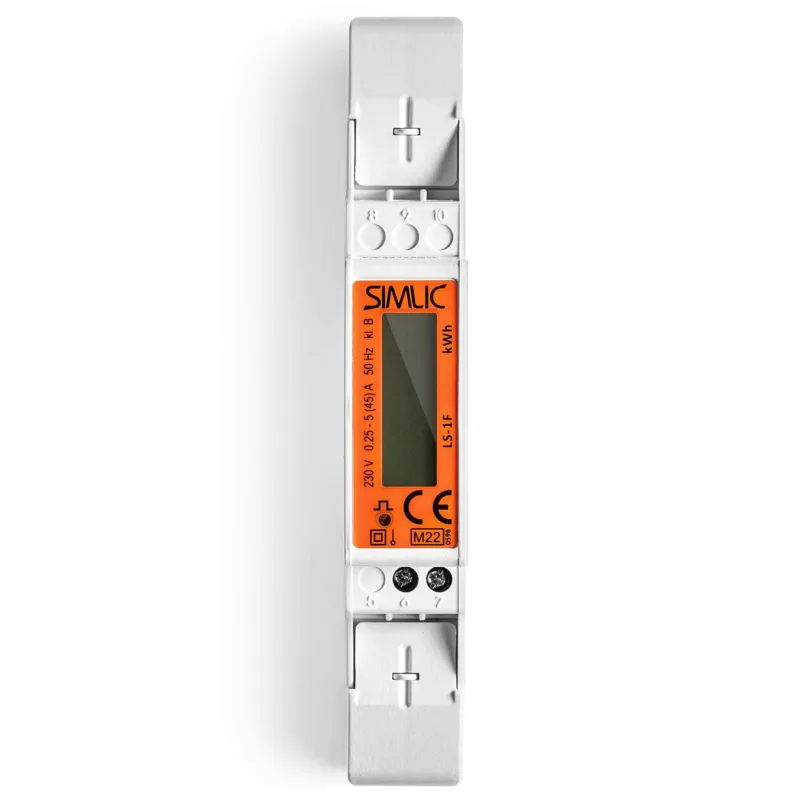 SIMLIC Digitálny elektromer LS-1F (1-fázový, digitálny) MID 45A