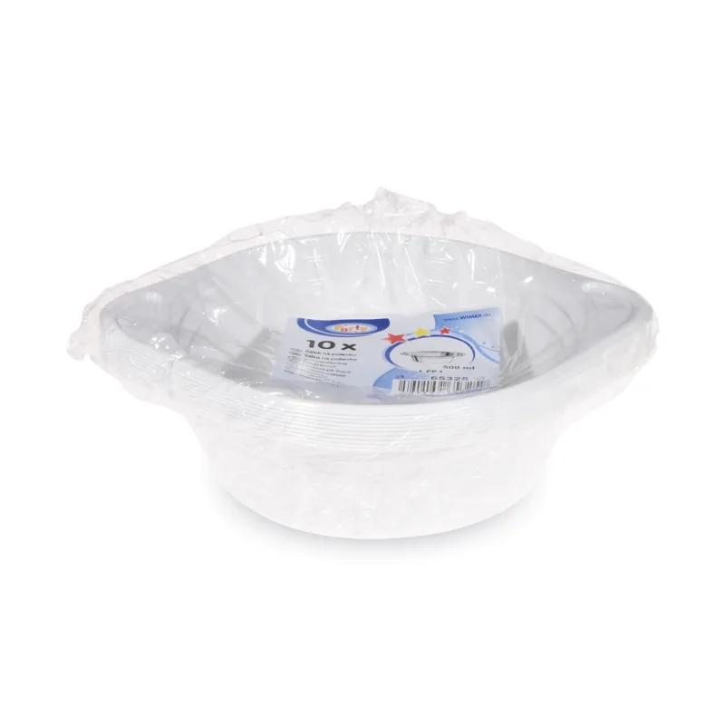 Šálek na polévku bílý (PP) 500 ml [10 ks] (65325-1A)