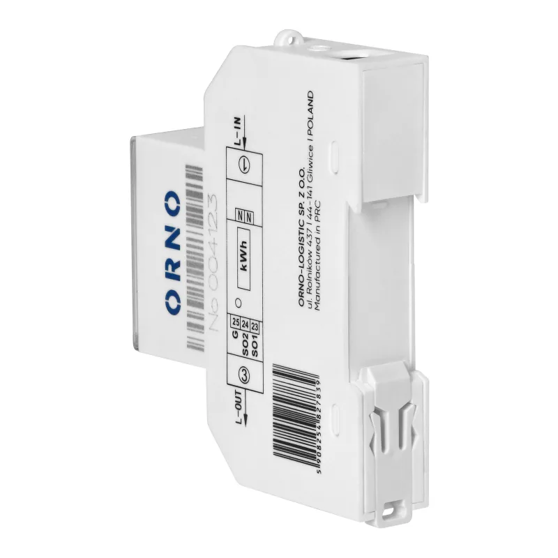 Elektromer jednofázový na DIN lištu ORNO OR-WE-524 0,25-40A MID 100A obojsmerný
