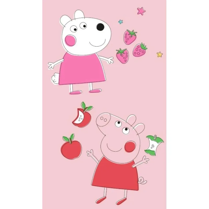 Detský uteráčik Prasiatko Pepina a Ovečka Zuzka 30x50 cm
