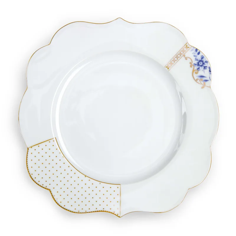 Pip Studio Royal White talíř Ø28cm, bílý