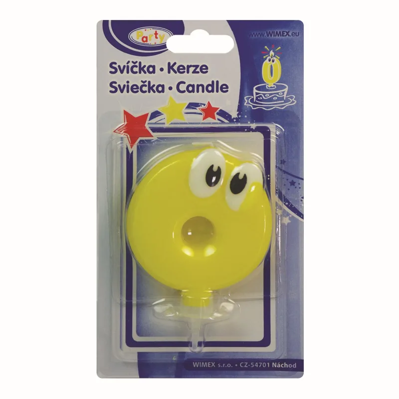 Číslová svíčka se stojánkem (0) 80 mm [1 ks] (37300)