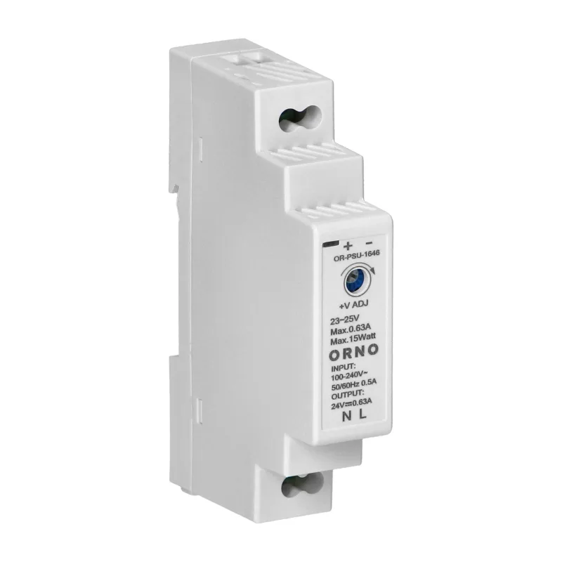 ORNO Napájací zdroj na DIN lištu 24VDC, 0.63A, 15W, 1 modul