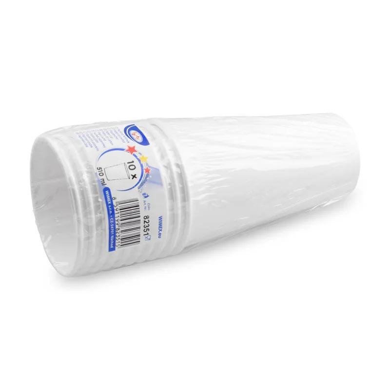 Papírový kelímek bílý 510 ml, XL (Ø 90 mm) [10 ks] (82351)