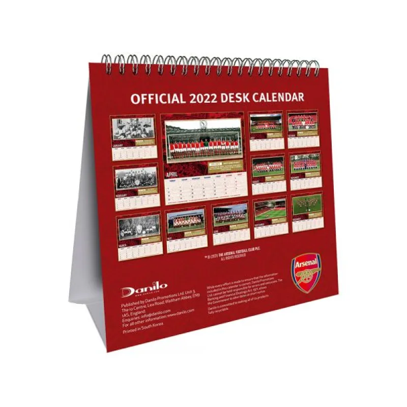 Arsenal stolný kalendár 2022 - SKLADOM
