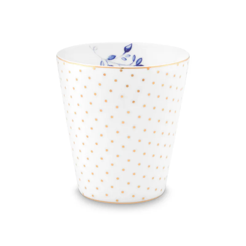 Pip Studio Royal hrnek bez ucha 230ml, bílo-modrý