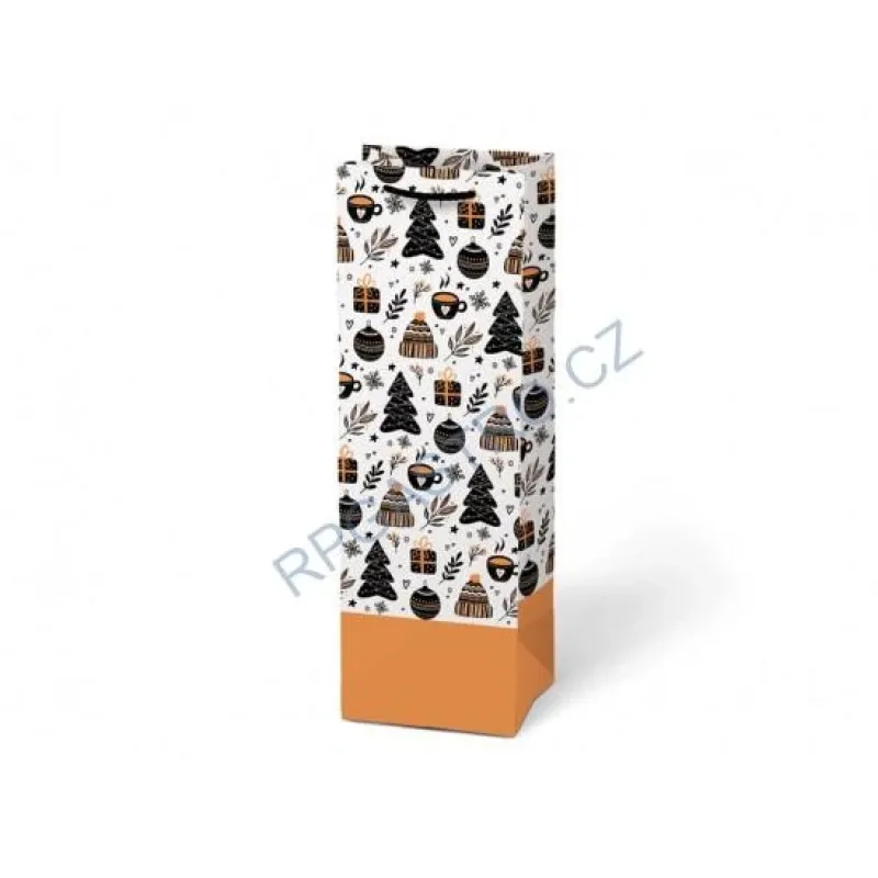Papírová taška vánoční T12 na lahev V30 12 x 36 x 10 cm (5252801.3) (Papírová taška vánoční T12 na lahev V30 12 x 36 x 10 cm (5252801.3))