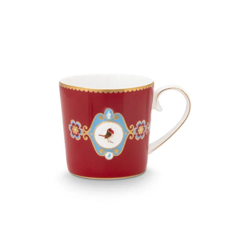 Pip Studio Love Birds hrnek 165ml, červený