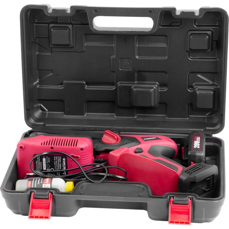 Píla Worcraft CHS-S20LiBPM ShareSYS, 20V Li-Ion, ručná, mini reťazová, bezuhlíková, lišta 15 cm, SET v kufri