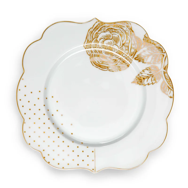 Pip Studio Royal White dezertní talířek Ø17cm, bílý