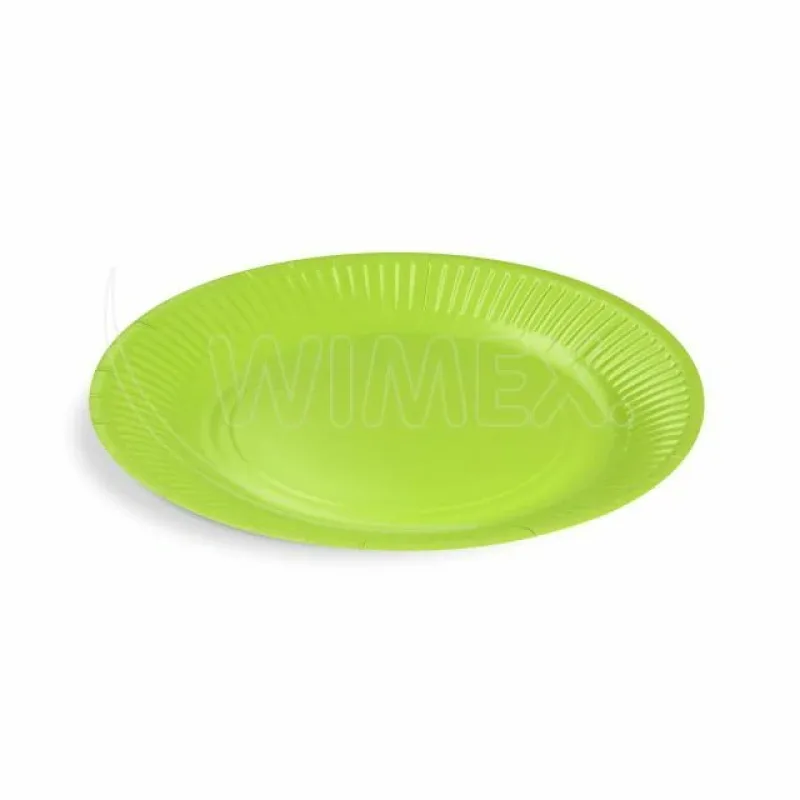 Papírové talíře zelené mělké Ø 23 cm [10 ks] (65356)