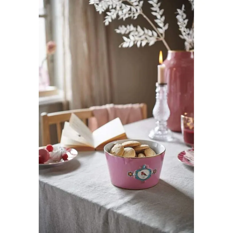 Pip Studio Love Birds Medallion mísa Ø 15cm, růžová
