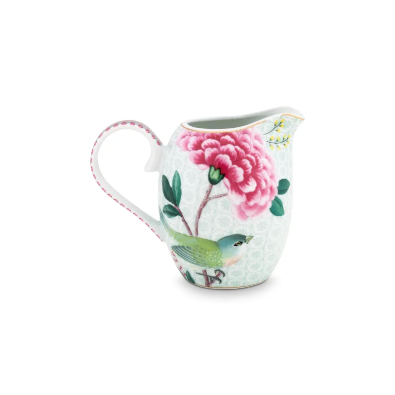 Pip Studio Blushing Birds white mlékovka 250ml, bílá