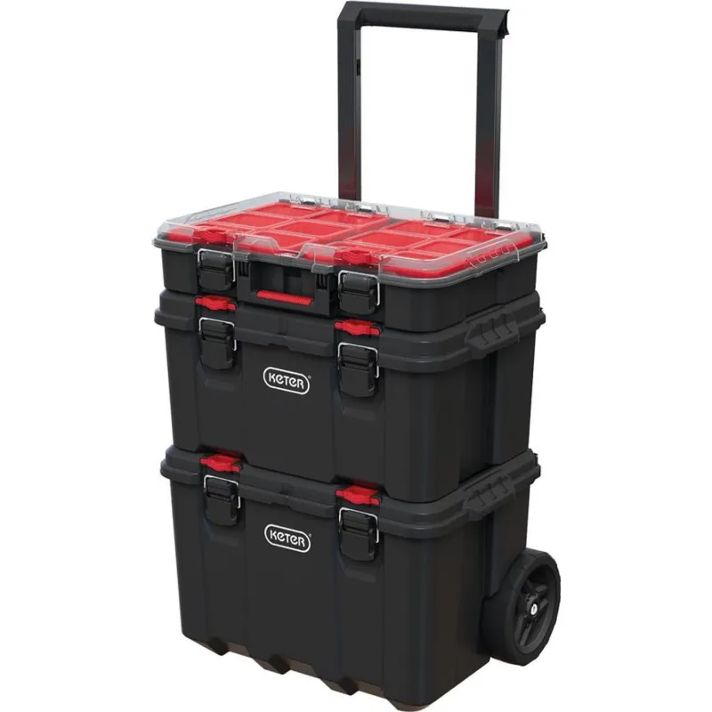 Keter Sada boxov Keter® 250927 Stack´n´roll mobilný systém, 525x411x930 mm, na náradie