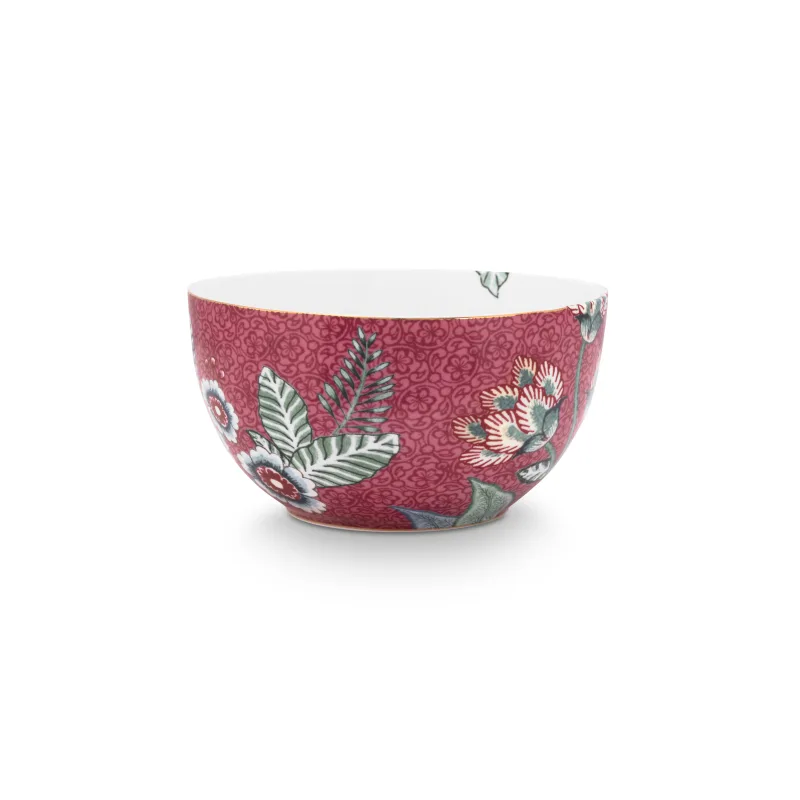 Pip Studio Flower Festival miska o 12cm, tmavě růžová