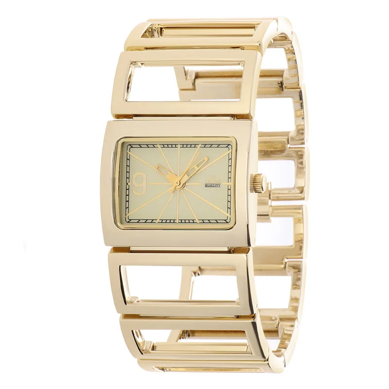 MPM Náramkové hodinky s černým číselníkem a zlatými indexy MPM Daylight - D W02M.10571.D