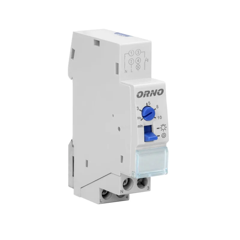 ORNO Schodiskový automat 10A OR-CR-230 na DIN lištu 30 sekúnd až 20 minút