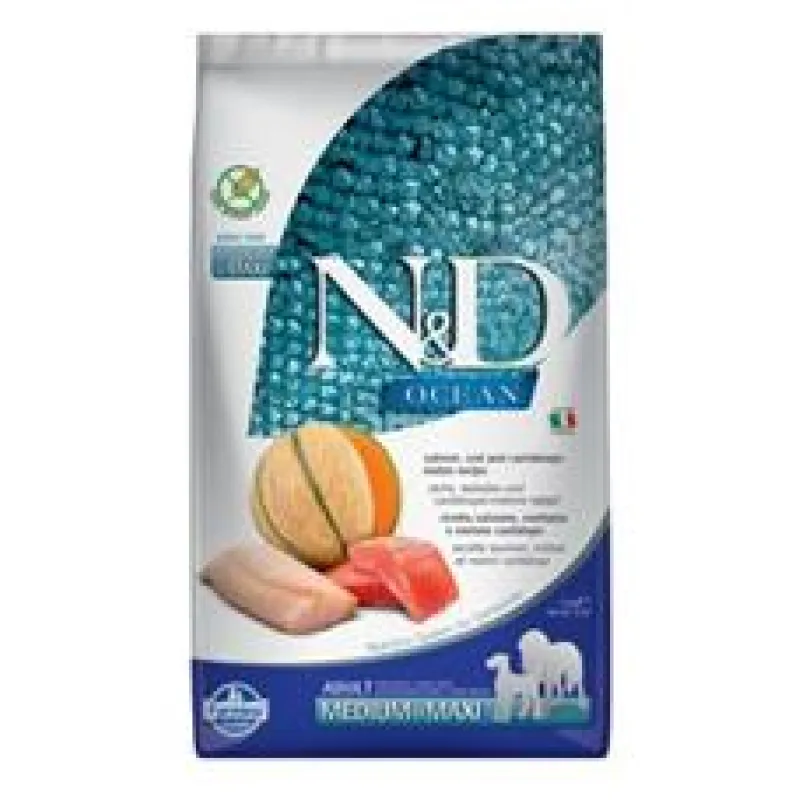 N&D OCEAN DOG Adult M/L Salmon & Cod & Melon 2 x 12 kg