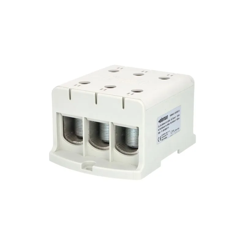 ELEMAN Svorka univerzálna trojitá UK 240/3 A, 425A, 3x240mm2 1pól., AL/CU, krytá, sivá, na DIN a Montážnu dosku
