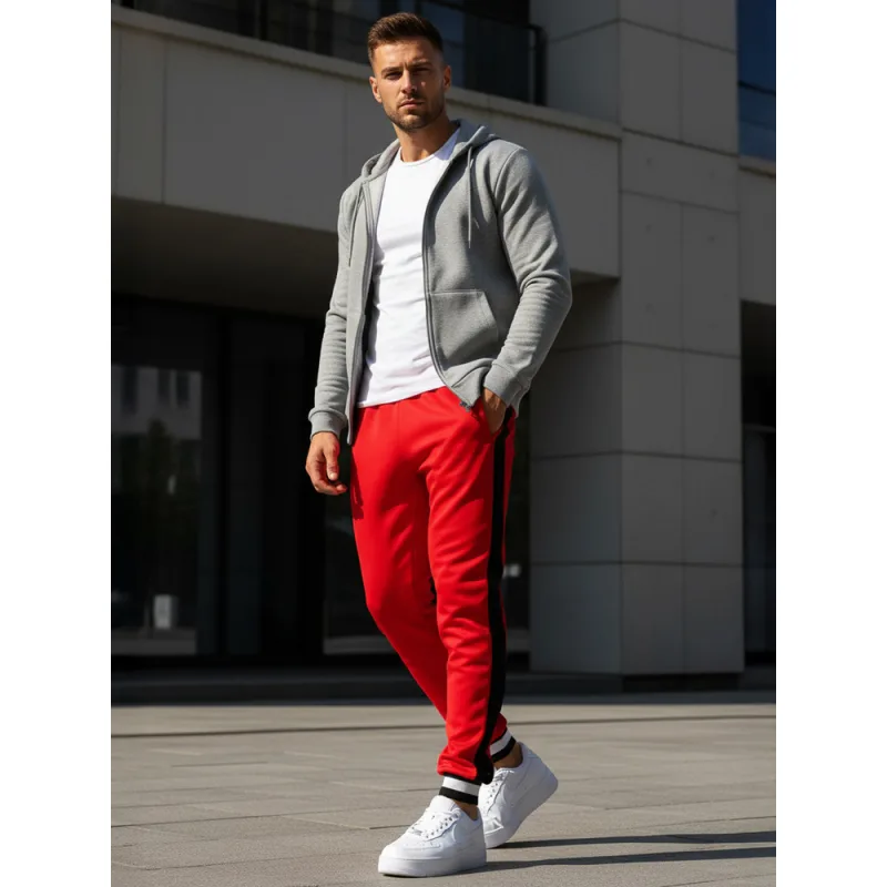 Pánske tepláky červené Dstreet UX3359 XL