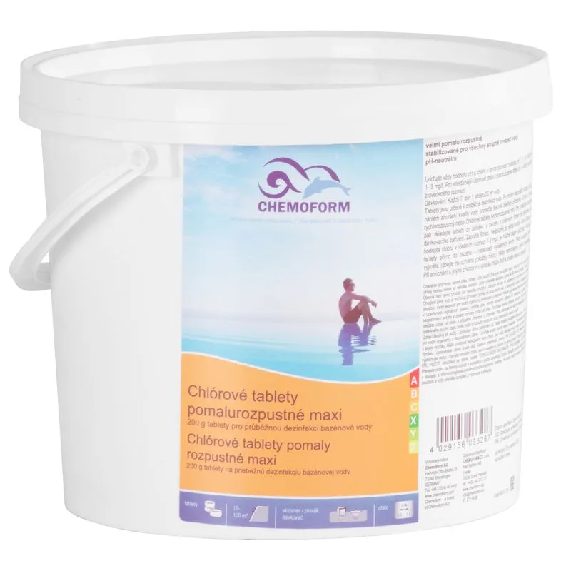 Tablety Chemoform 5603, 200 g, chlórové, pomalorozpustné, bal. 3 kg