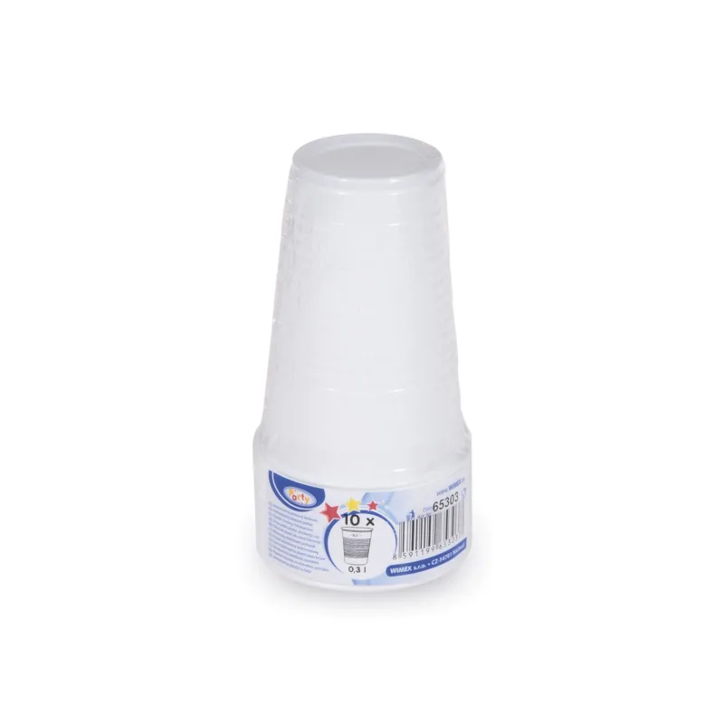 Kelímek bílý 0,3 l (PP) [10 ks] (65303)