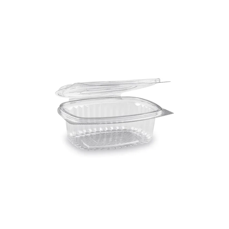 Miska oválná průhledná s víčkem 250 ml (rPET) [50 ks] (77802)