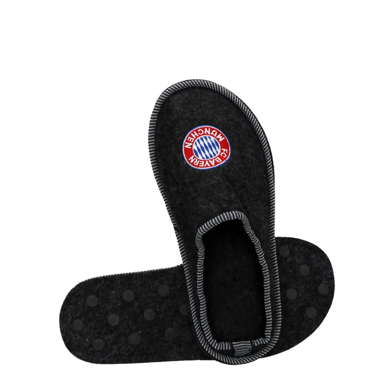 FC Bayern Mníchov papuče tmavosivé