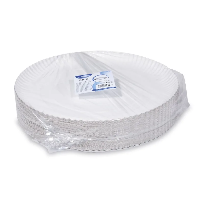 Papírové talíře hluboké Ø 32 cm RECY [50 ks] (71432)
