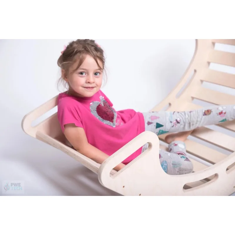 DAPAL Montessori Drevená hojdačka – XL 110 x 500 x 46 cm prírodná