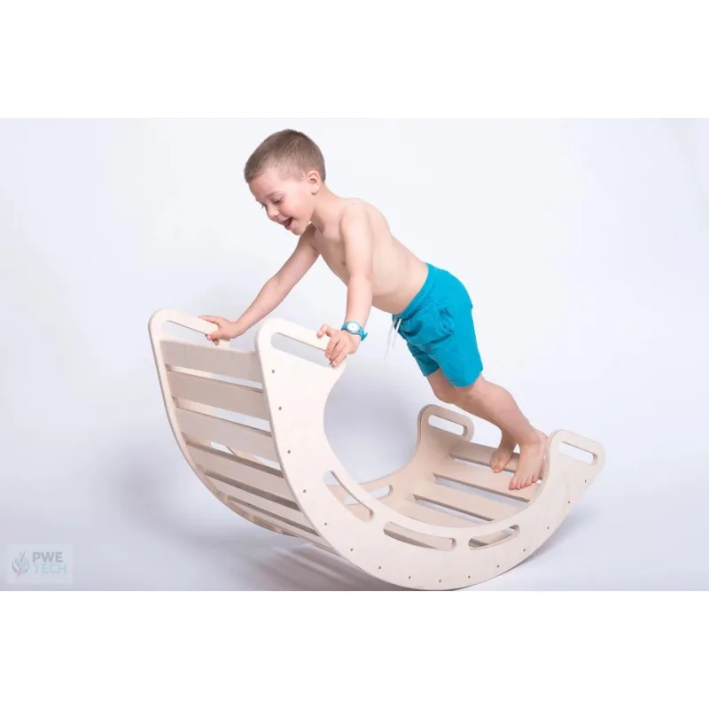 DAPAL Montessori Drevená hojdačka – XL 110 x 500 x 46 cm prírodná