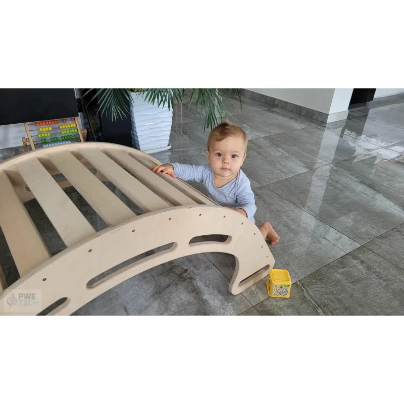 DAPAL Montessori Drevená hojdačka – XL 110 x 500 x 46 cm prírodná