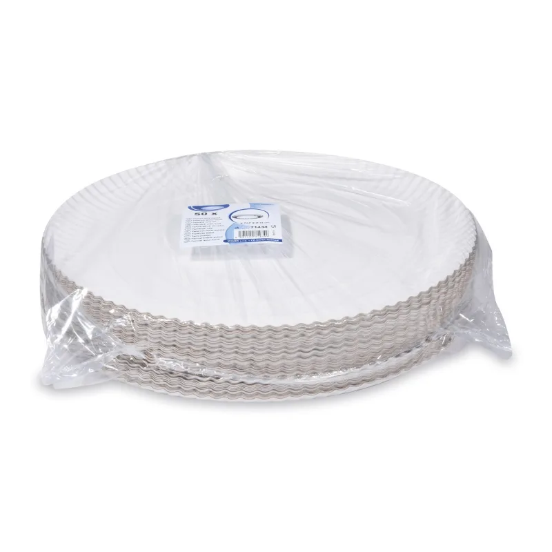 Papírové talíře hluboké Ø 34 cm RECY [50 ks] (71434)