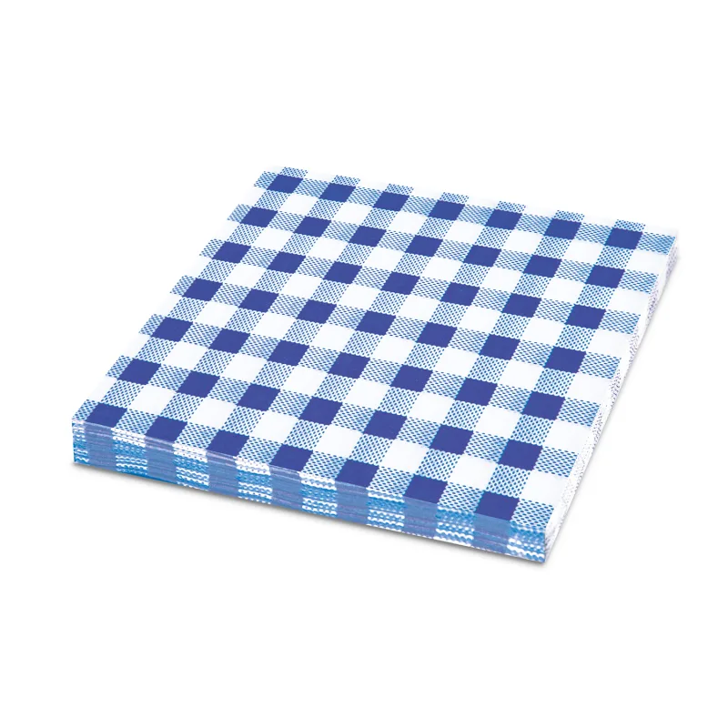 Ubrousky 1-vrstvé 33 x 33 cm KARO modré [100 ks] (70553 - E12A)