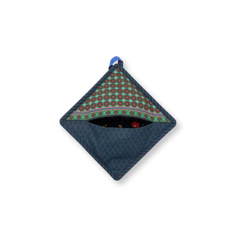 Pip Studio Berry Blues podložka pod hrnec 22x22cm, tmavě modrá