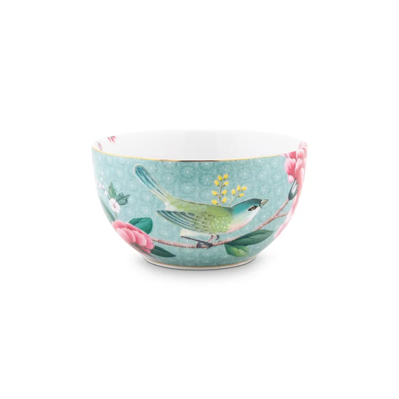 Pip Studio Blushing Birds blue miska Ø12cm, modrá