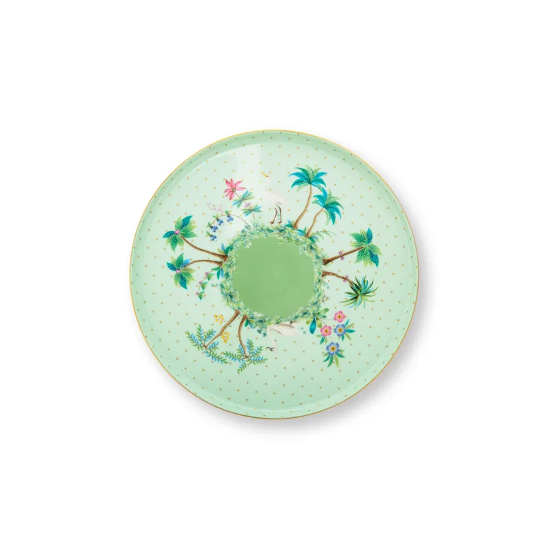 Pip Studio Jolie Green malý dortový podnos ∅21cm,zelený