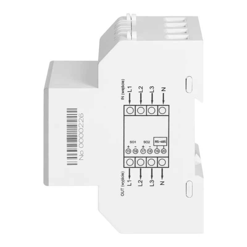 Trojfázový elektromer ORNO OR-WE-530 multi-tarif na DIN lištu, 100 A, port RS-485, MID, 4 moduly, PV-Ready
